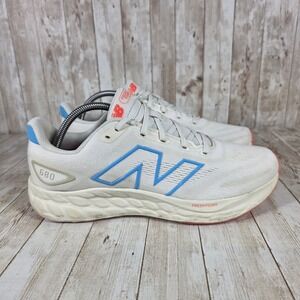 New Balance 680 Running Shoes Fresh Foam Cushioned White‎ Blue Womens 9.5